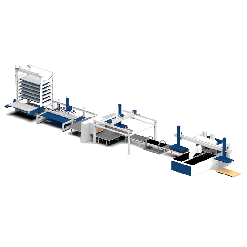 Línea de producción ASRS de doblado y punzonado